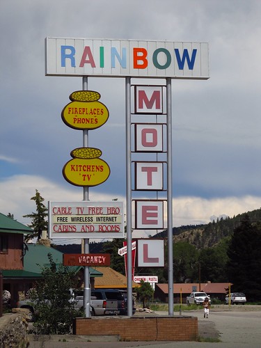 sign colorado motel roadtrip southfork plasticsign rainbowmotel