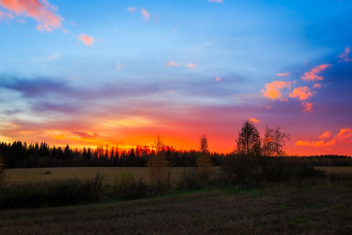 sunset clouds suomi finland colourful lappeenranta farmersfield southkarelia