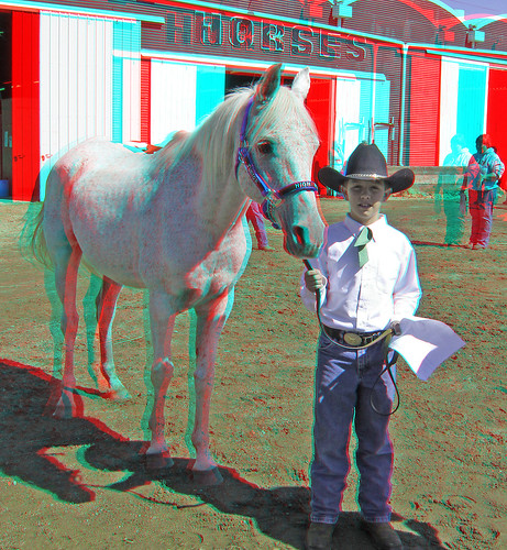 horses stereoscopic stereophoto 3d anaglyph iowa stereo spencer redcyan 3dimages 3dphoto 3dphotos 3dpictures stereopicture 2012claycountyfair
