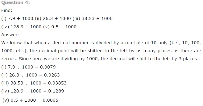 NCERT Solutions for Class 7 Maths Chapter 2 - Fractions and Decimals
