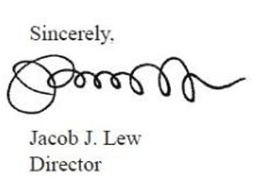 Jack Lew's Signature