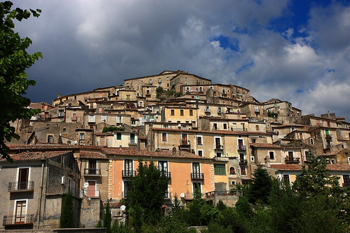 houses sky italy clouds town ancient day village view cloudy medieval calabria morano calabro
