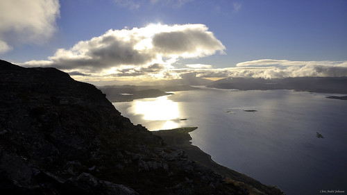 sea sky cloud sun sol landscape view rolla landskap siluett motlys vågsfjorden sørrollnes