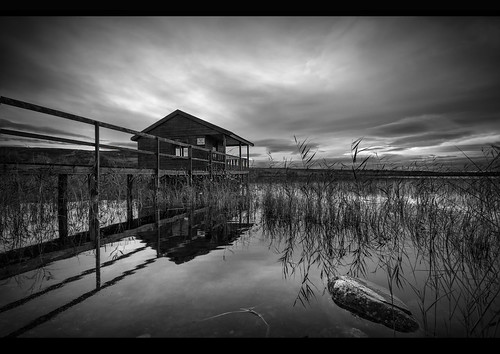 white black reflections mono highlands scottish loch boathouse lochan tutach