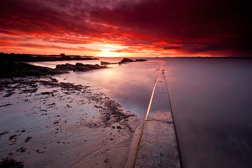 ocean morning sea sunrise dawn coast scotland fife northsea standrews elie firthofforth crail eastneuk scootish