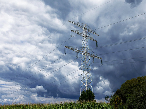 powerpole stormclouds summer niederbayern