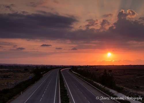 sunset sun afternoon cloud sky skylovers colours highway lines skylines canonphotography canonusers canon dslr t3i ef35350mmf3556lusm landscape landscapephotography outdoors cyprus leefilters outdoor road freeway dusk