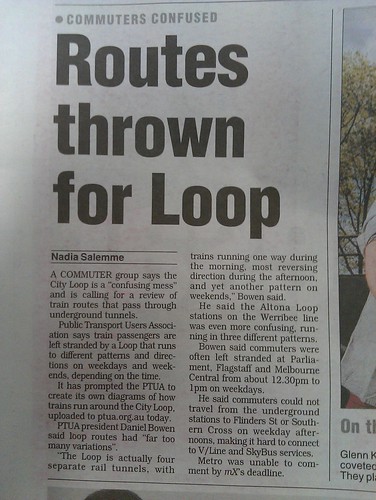 MX story 10/10/2012: Routes thrown for Loop