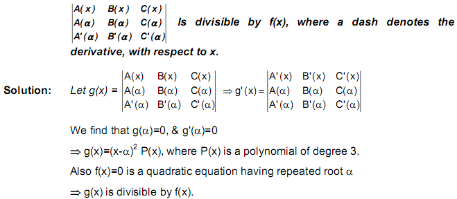 Differentiation of a Determinant