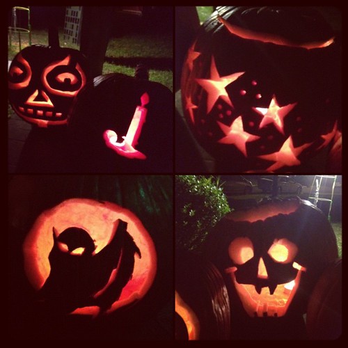 Pumpkins from last night's Carve-athon. #JackOLanterns #happyhalloween