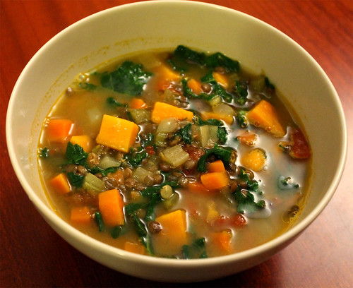 Bon Eats: Meatless Monday: Lentil, Sweet Potato, and Kale Soup