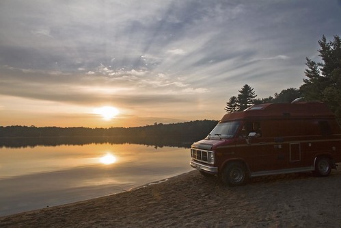 sunset lake ontario canada chevrolet beach 1987 pines van oastler camper 2012 vandura morethanafeeling