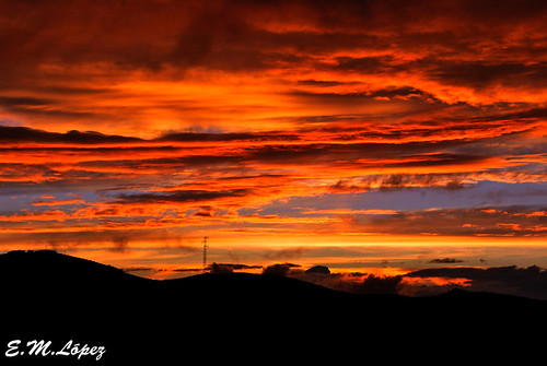 sunset sky color andalucía cielo nubes otoño octubre puestadesol jaen 2012 crepúsculo alcalálareal