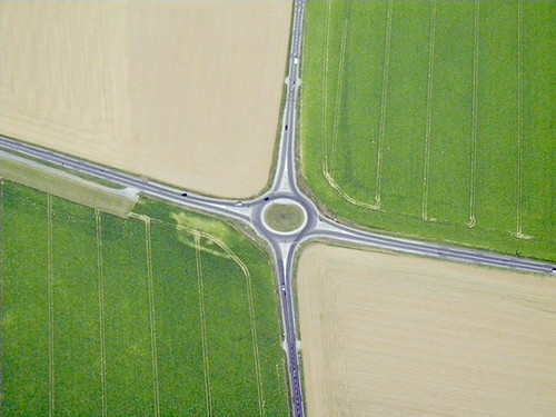 france green rural roundabout intersection lorraine aerialphotograph d401 lizysurourcq d405 routedetrocy