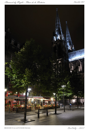 summer france night square google flickr place nuit auvergne ete cathedrale victoire clermontfd puyddedome bercolly