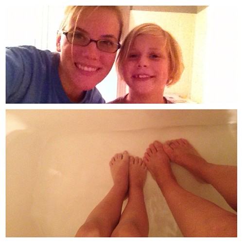Thank you Beth Moore for the amazing tip on soaking toes with your daughter. She has hot chocolate and we have laughter.