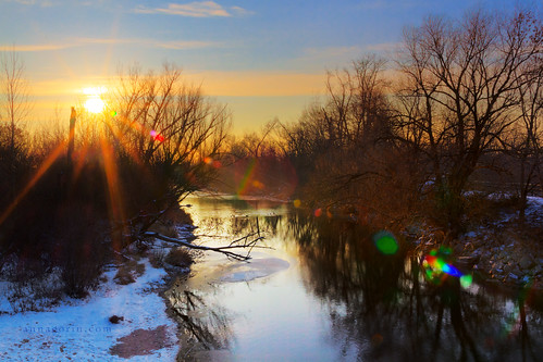 winter sunset canon landscape stream eagle sigma idaho lensflare 7d sunburst hdr boiseriver photomatix 1750mm