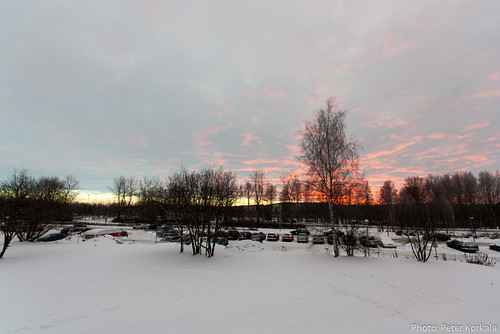 sunset vinter sverige falun dalarnaslän bojsenburg