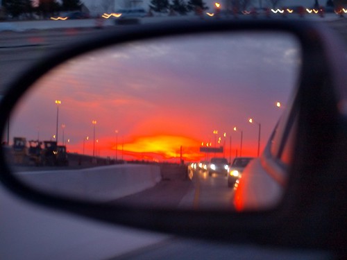sunset sky sun ontario canada set fire mirror mississauga