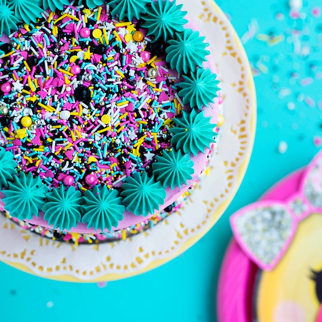 Sprinkly Cake and Explosions of Colours by Sweetapolita