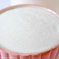 Caster sugar up close