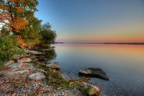 morning autumn lake color fall water minnesota sunrise rocks flickr shoreline mink hdr d800 bemidji 6xp lakebemidji