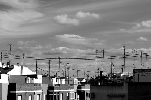 sky blackandwhite blancoynegro clouds ventana town spain pueblo cables cielo views nubes vistas casas aerials albacete antenas caudete skyporn