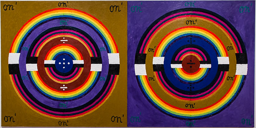 Virginia Museum of Fine Arts-65 Negative Optic Electric Force, Positive Optic Electric Force by Alfred Jensen