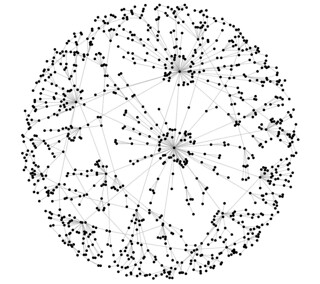 Sparse, scale-free network