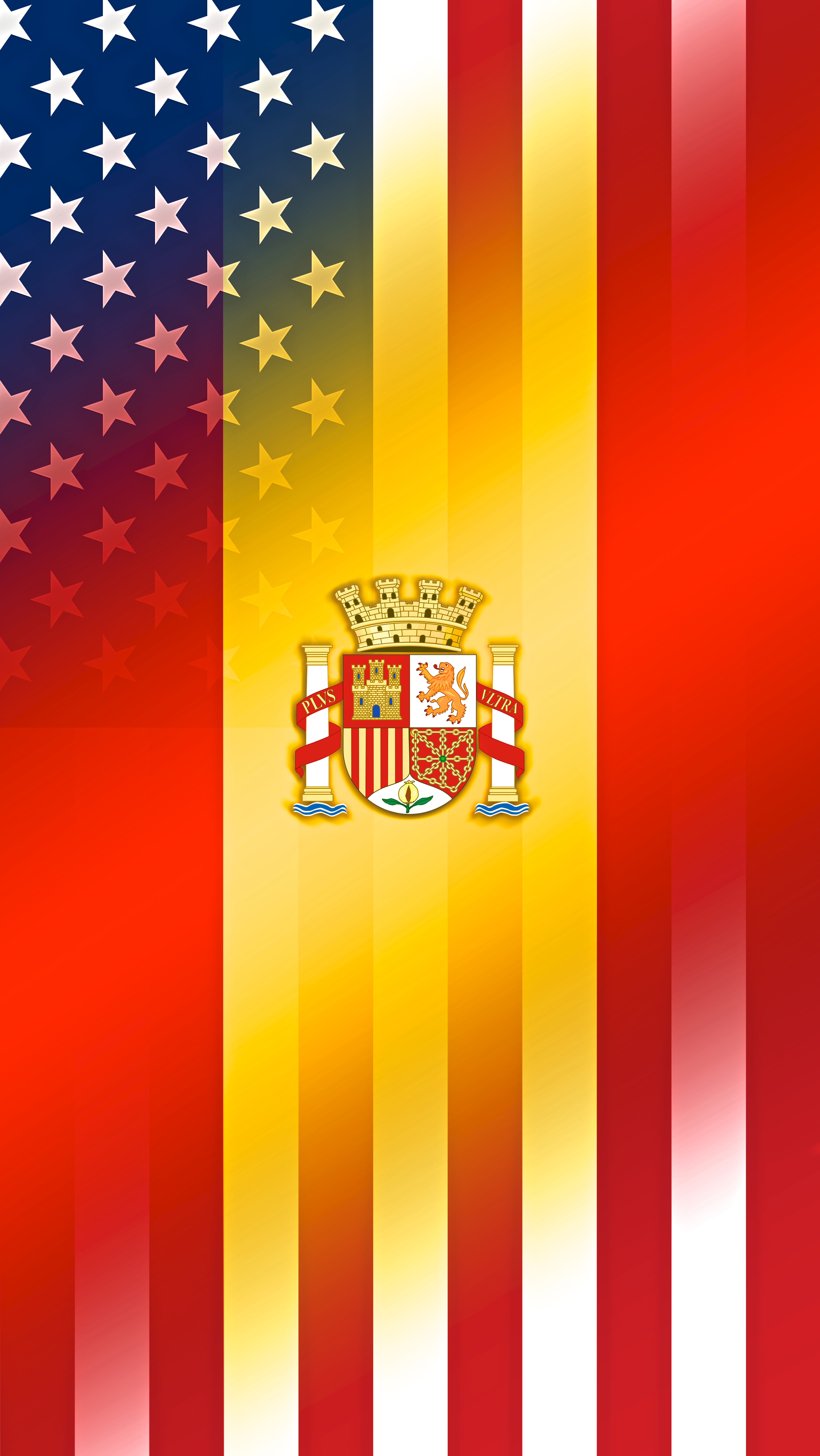 Vertical Reworked Spain USA American Flags España | Flickr - Photo ...