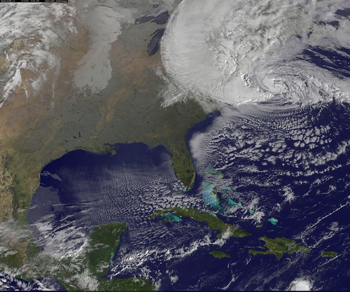 Satellite View of Hurricane Sandy on Oct. 29