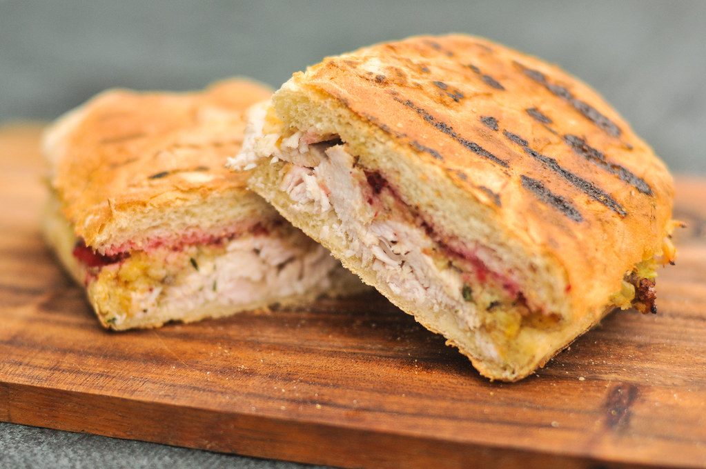 Grill-Pressed Thanksgiving Leftover Panini 