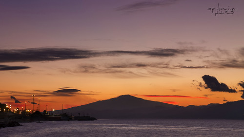 sunset italy tramonto vulcan etna calabria strait messina reggio stretto tamron1750 1100d