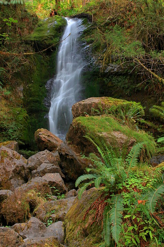 park nature outside waterfall washington pacific northwest hiking hike national olympic