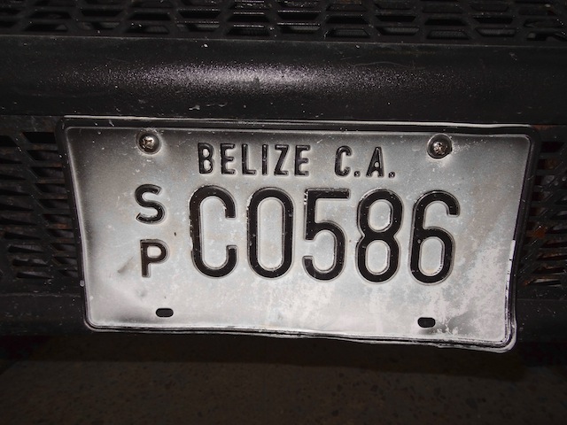 Belize plate