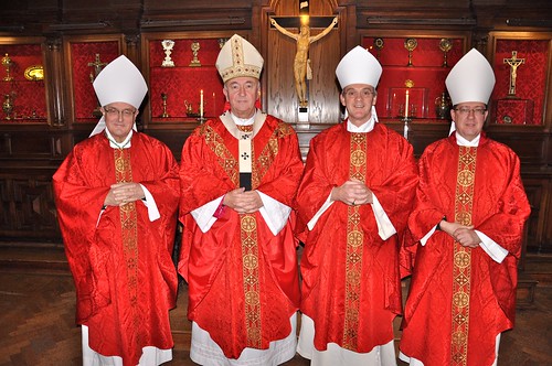 Archbishop Vincent Nichols with the Auxiliary Bishops