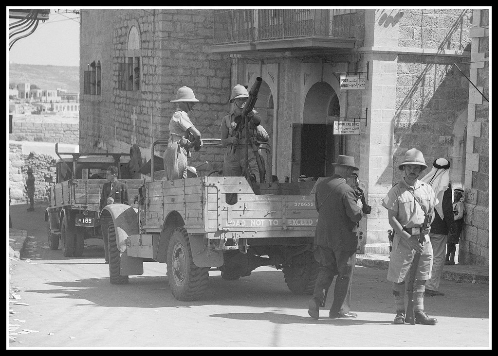 British troops from the 2nd Battalion Black Watch Regiment  in Palestine - circa 1938