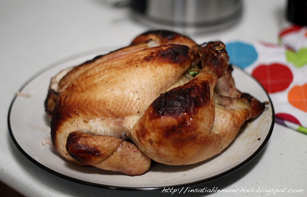 Finished roasted chicken