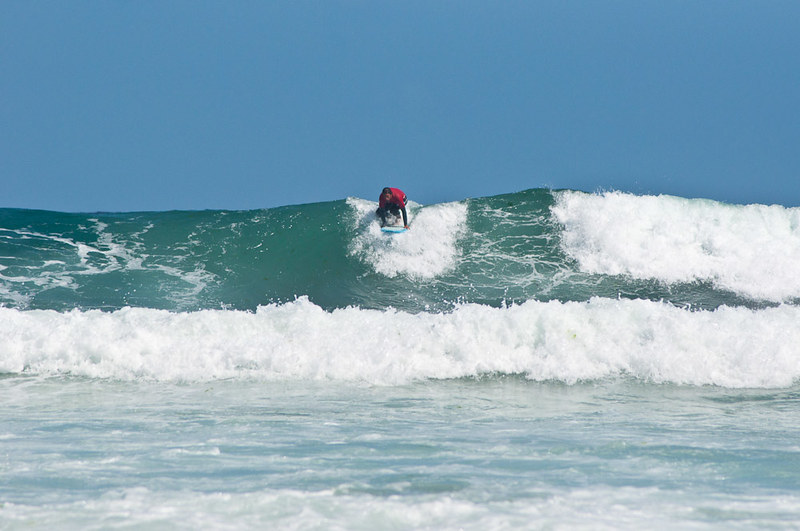 Surf en la playa de Malpica de Bergantiños