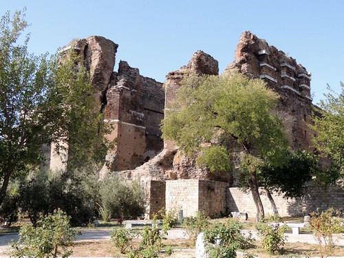 brick turkey ruins byzantine pergamon pergamum bergama redbasilica