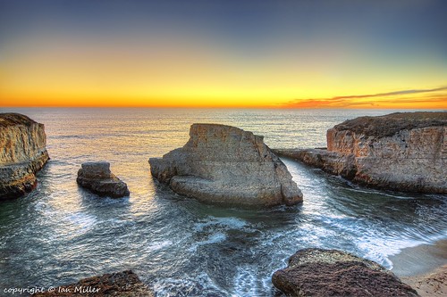 ocean california sunset santacruz landscape scenery davenport hdr pantherbeach sharkfincove