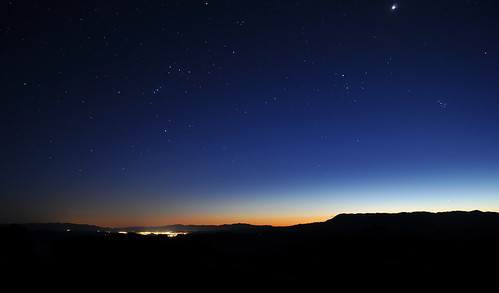 sunset stars nationalpark orion zion
