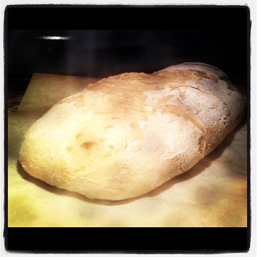 The bread is in the oven. As soon as it's done the bird goes in :)