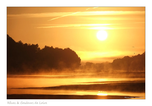 ligérien loire paysage brume soleil sable river fog