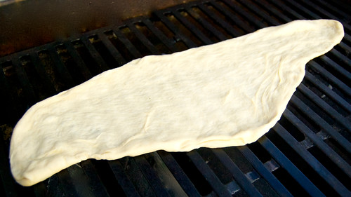 dough on grill