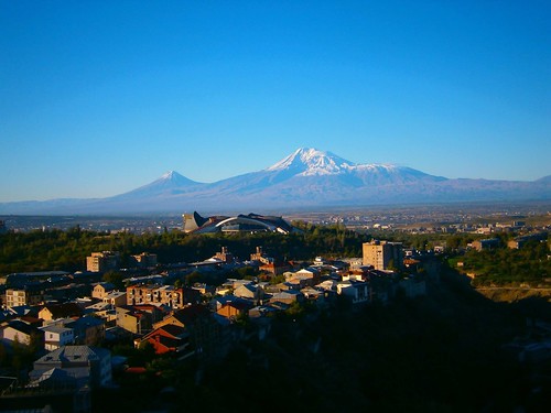 ararat mountain yerevan armenia sunny day armenian caucasia snow mount armenie hayasdan capital city