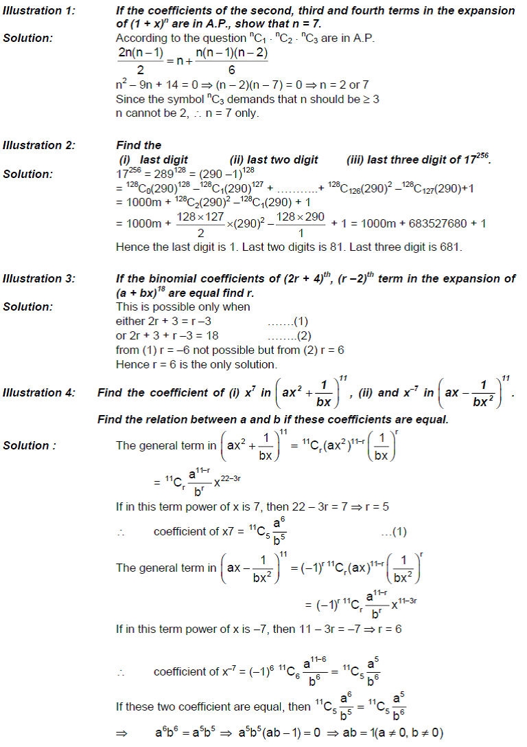 Binomial Theorem - Binomial Expressions and Binomial Theorem