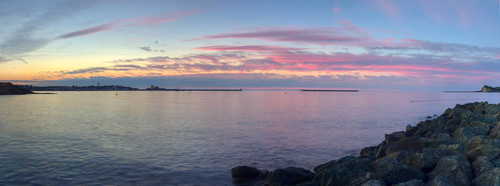 sunset panorama france beach landscape bay coast côte paysage plage baie saintjeandeluz aquitaine soleilcouchant