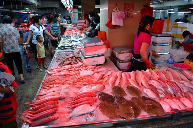 Fish stall at Chaoyang wet market, Zhuhai