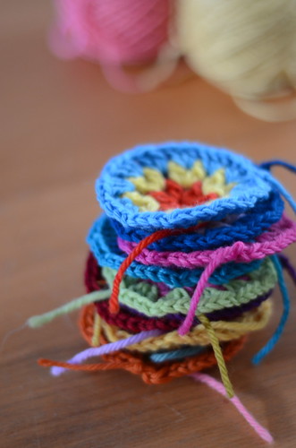 Crocheted circles
